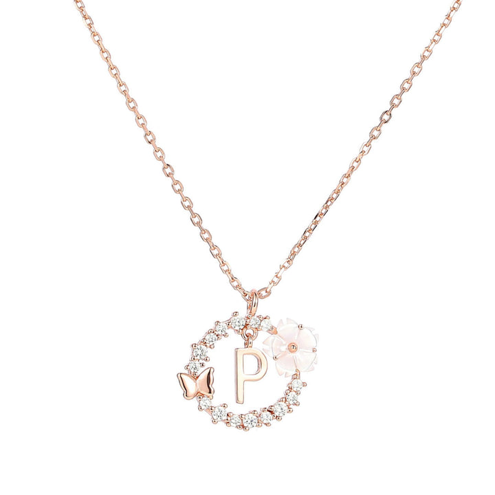 Set Letter Halskette, Sparkle Ohrringe & Armband