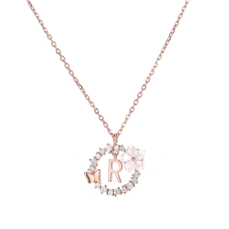 Set Letter Halskette, Sparkle Ohrringe & Armband