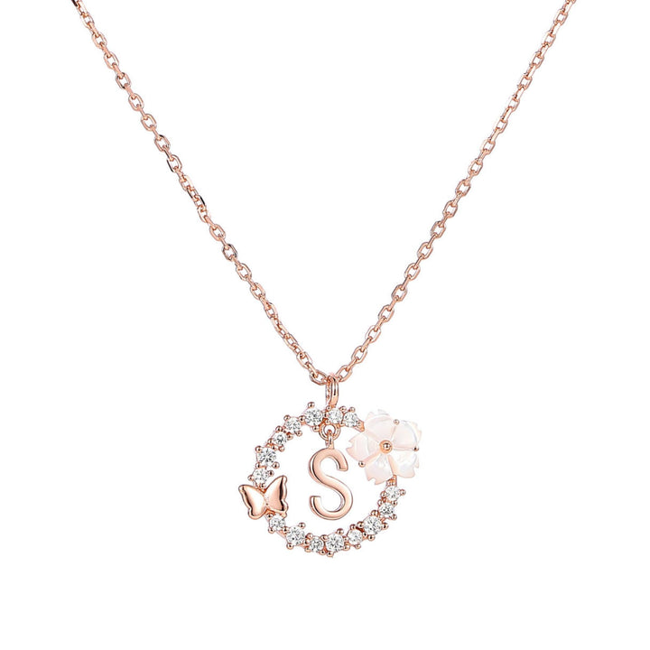 Set Letter Halskette, Sparkle Ohrringe & Armband