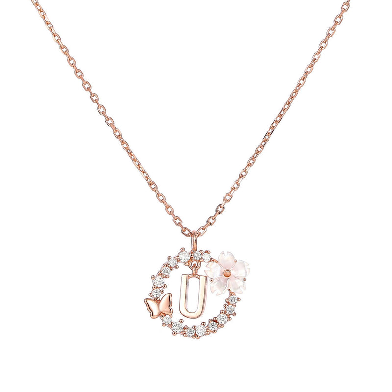 Set Letter Halskette, Sparkle Ohrringe & Armband