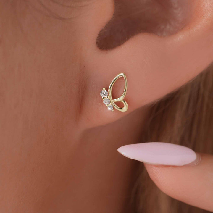 Ohrringe Mini Butterfly Golden