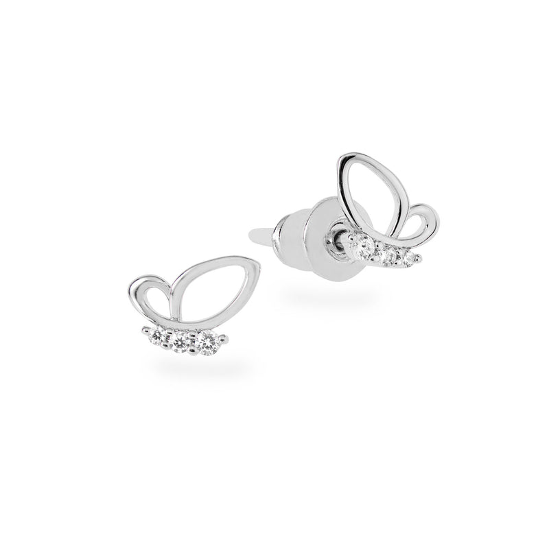 Ohrringe Mini Butterfly Silber