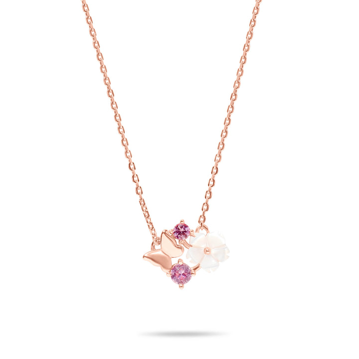 Kette Pink Butterfly, S925