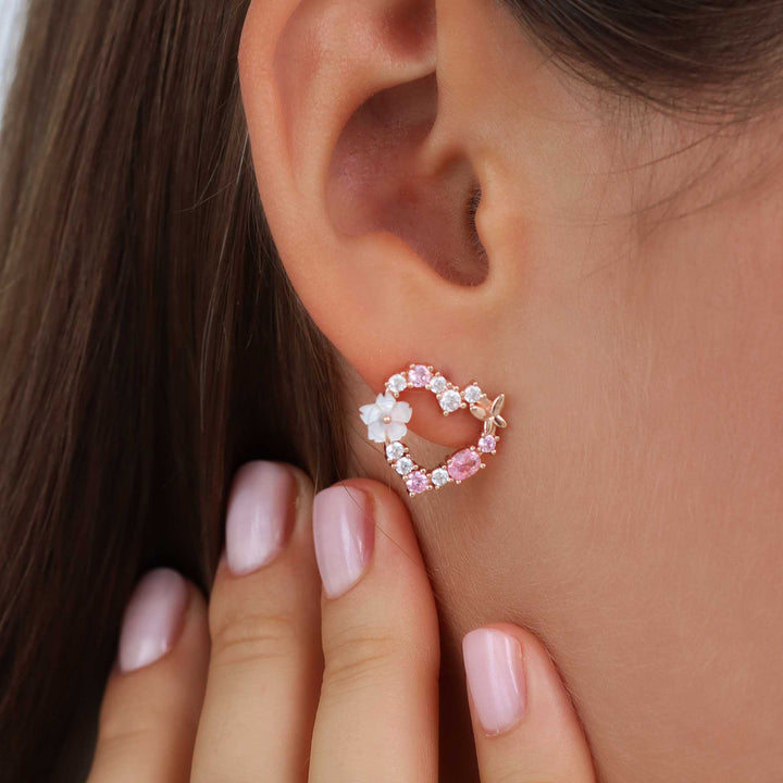 Set Sparkling Heart Rosegold