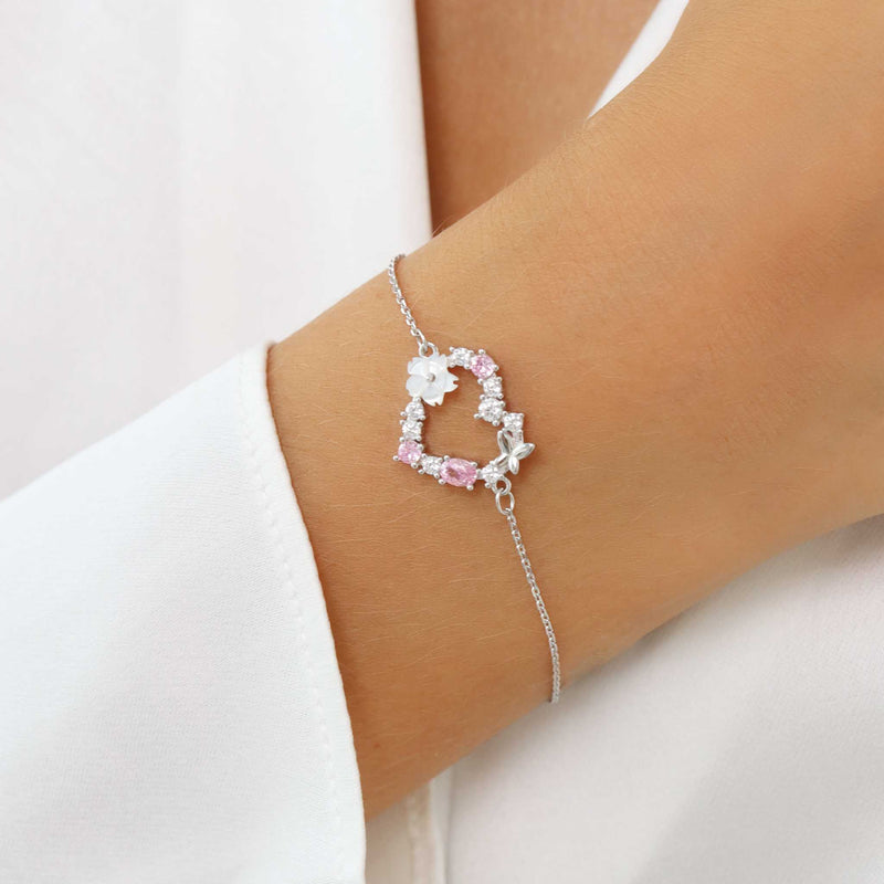 Set Sparkling Heart Silber