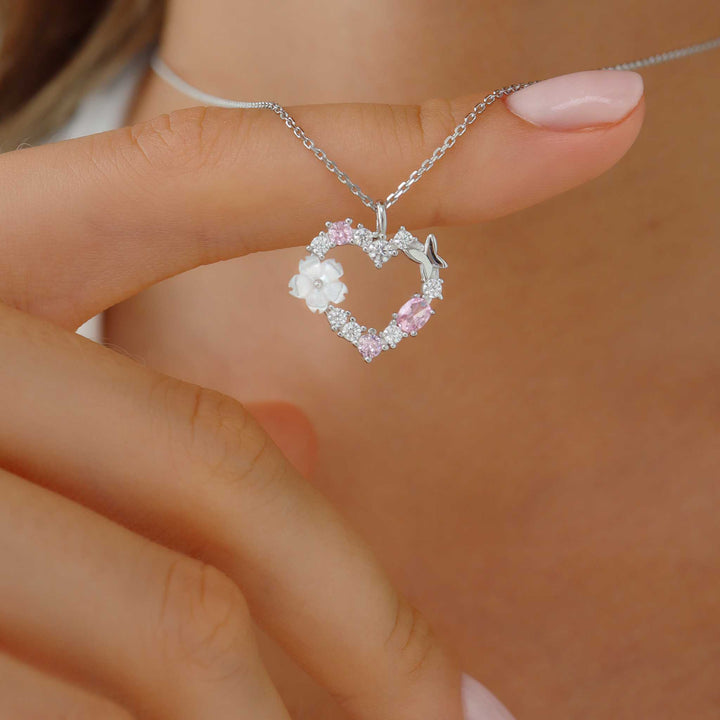 Set Sparkling Heart Silber