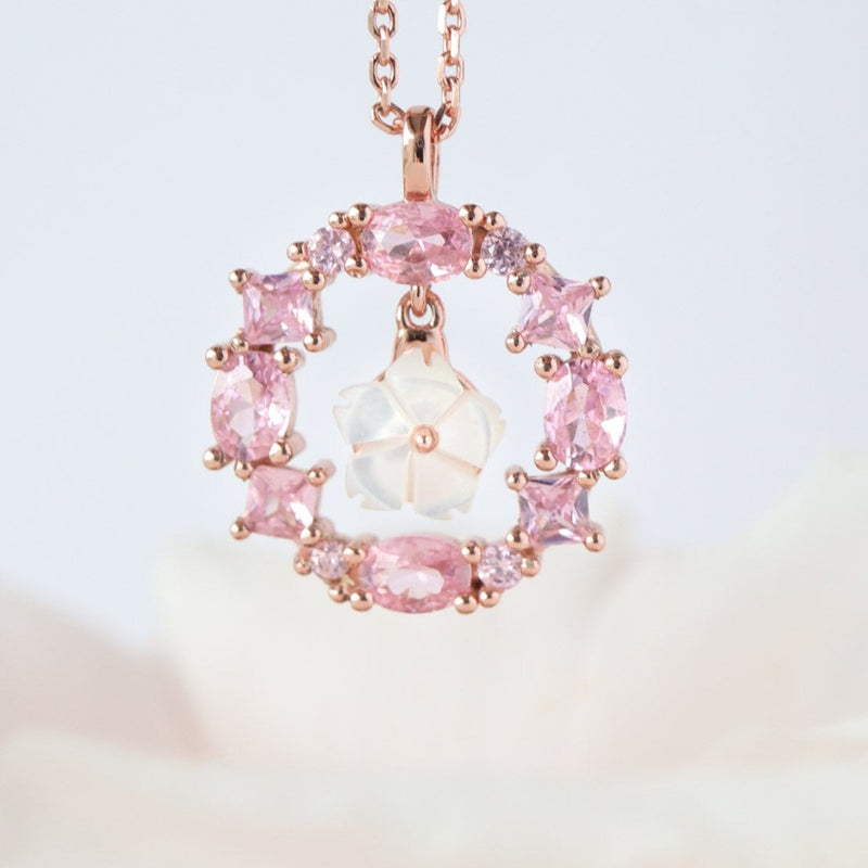 Kette Pink Crystal, S925