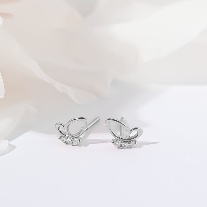 Ohrringe Mini Butterfly Silber