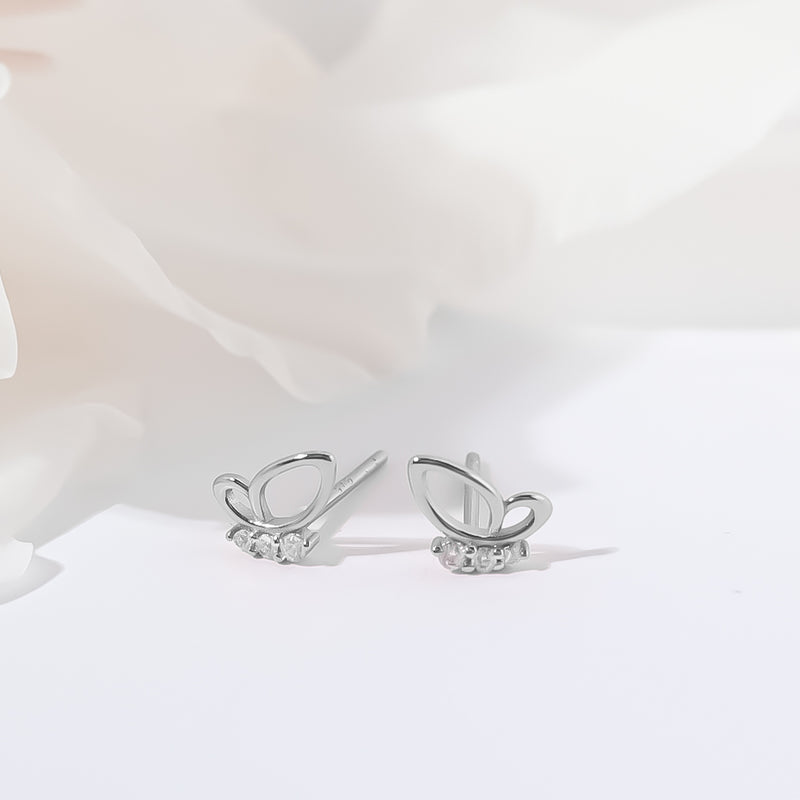 Ohrringe Mini Butterfly Silber