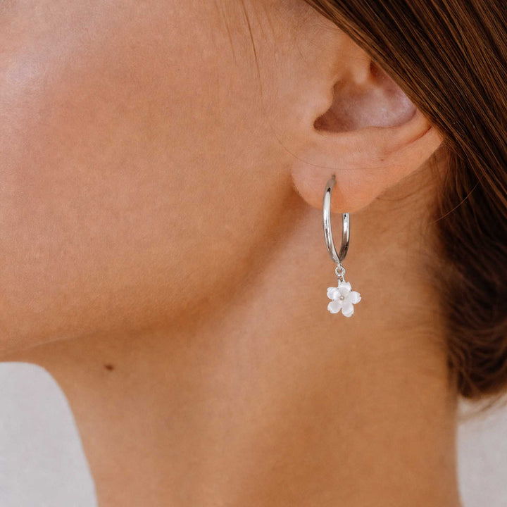 Creole Zarte Blume Silber