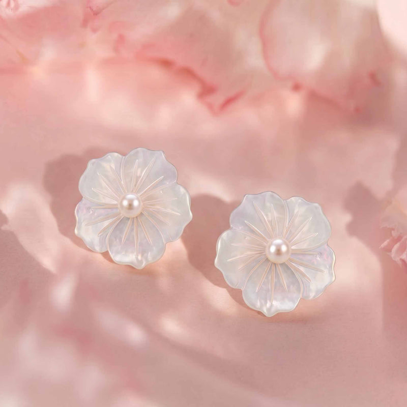 Perlenblüte Ohrringe Nacre