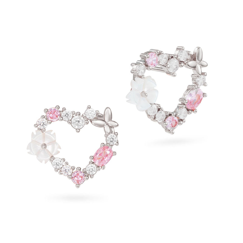 Ohrringe Sparkling Heart Silber