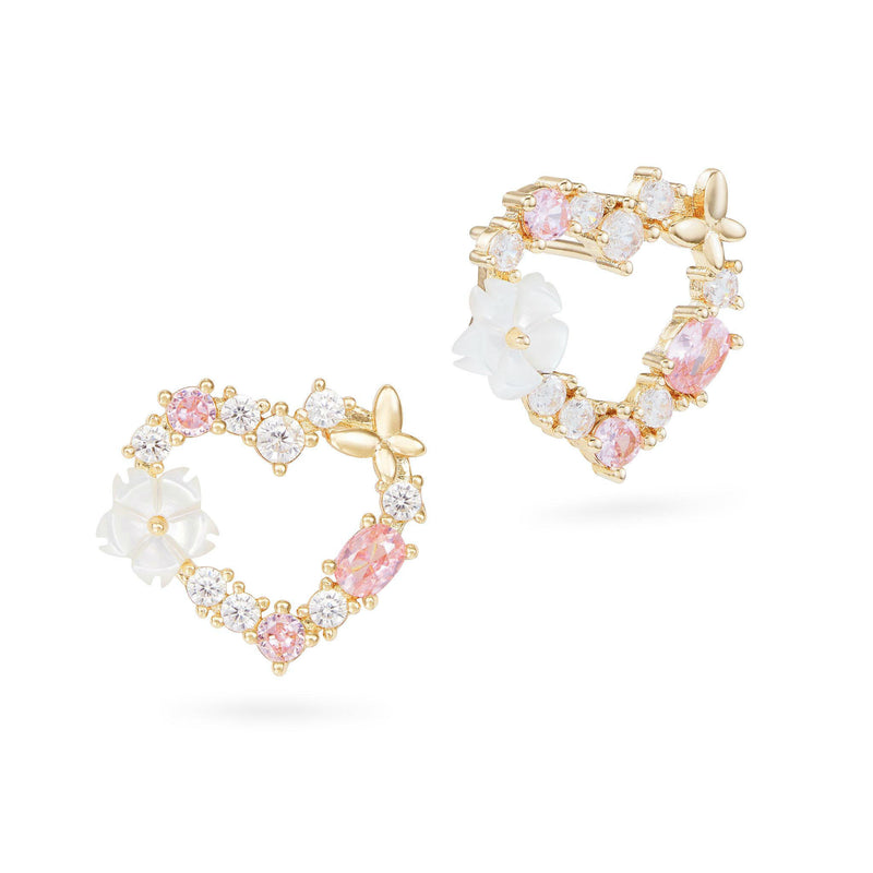 Ohrringe Sparkling Heart Golden