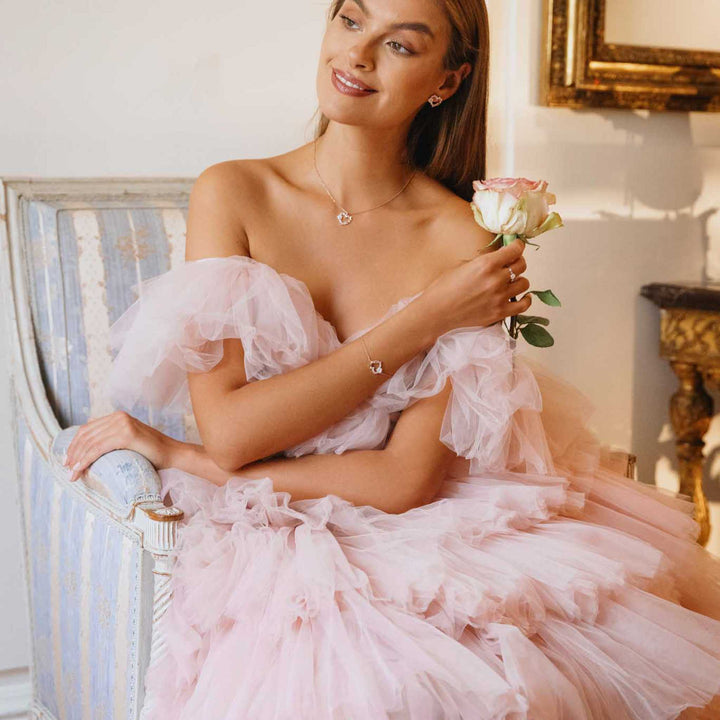 Set Sparkling Heart Rosegold