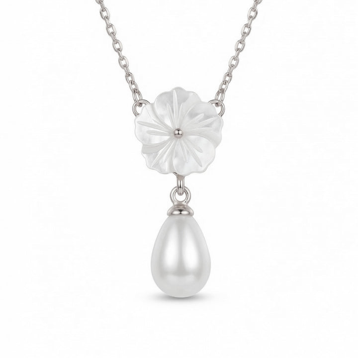 Pearl Drop Kette Silber