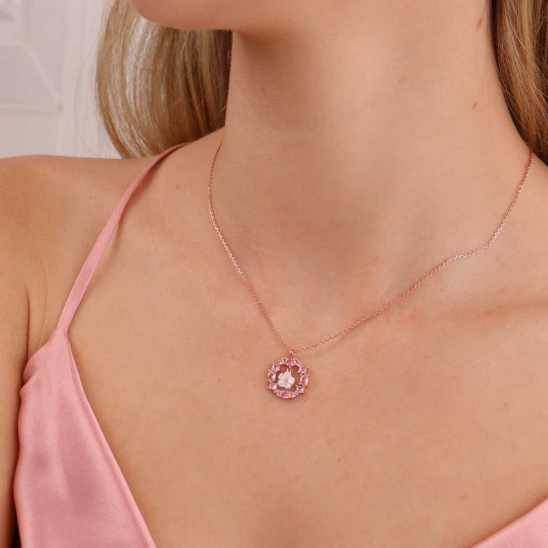 Kette Pink Crystal, S925