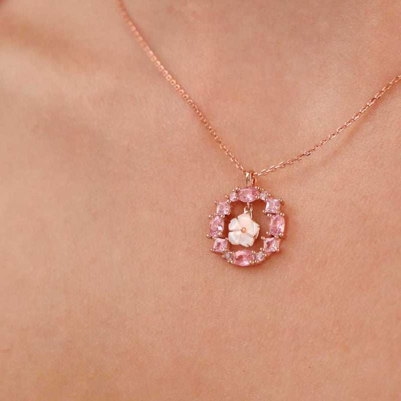 Kette Pink Crystal, S925