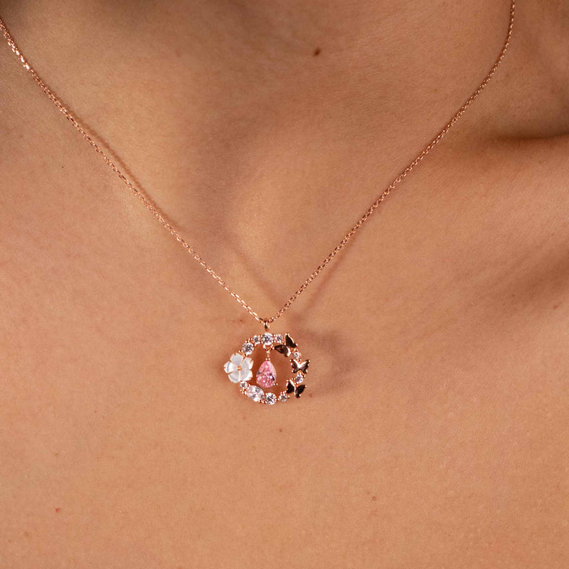 Kette Pink Drop, S925