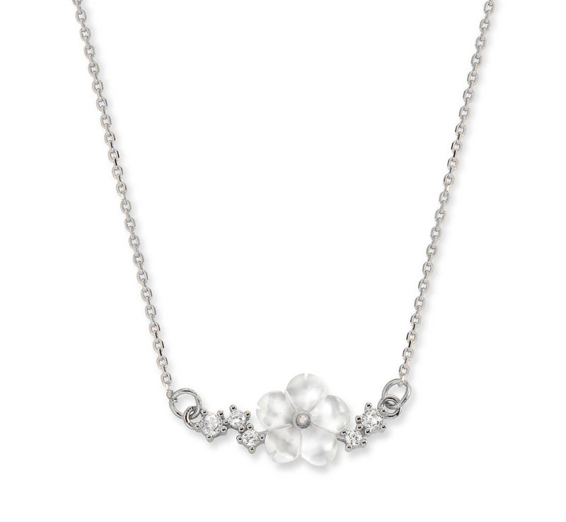 Sparkle Blumen Kette, Silber S925