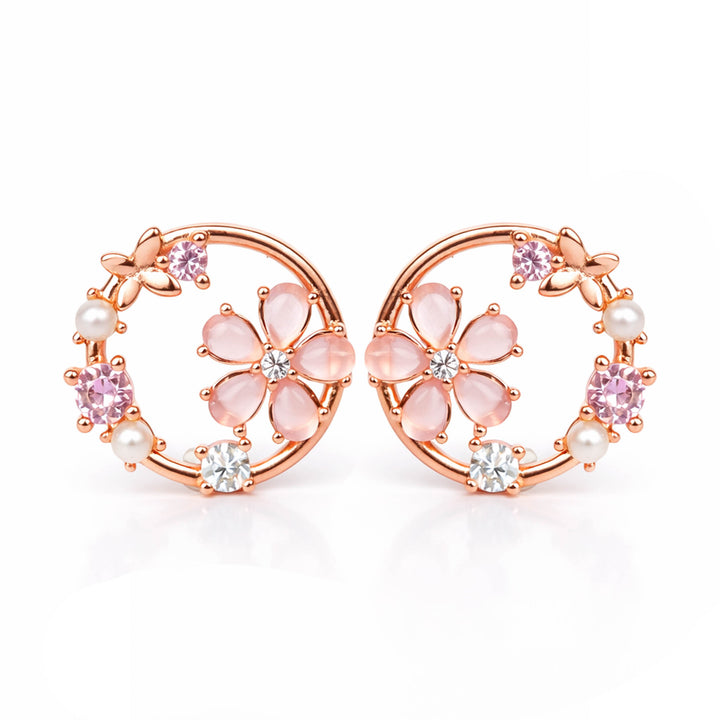 Pink Peach Blossom Ohrringe
