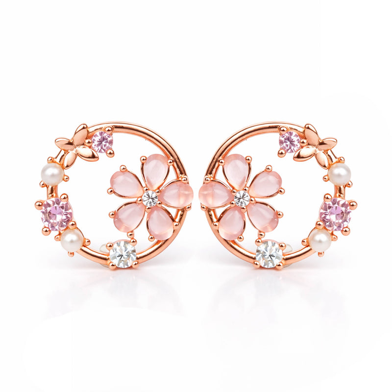 Pink Peach Blossom Ohrringe