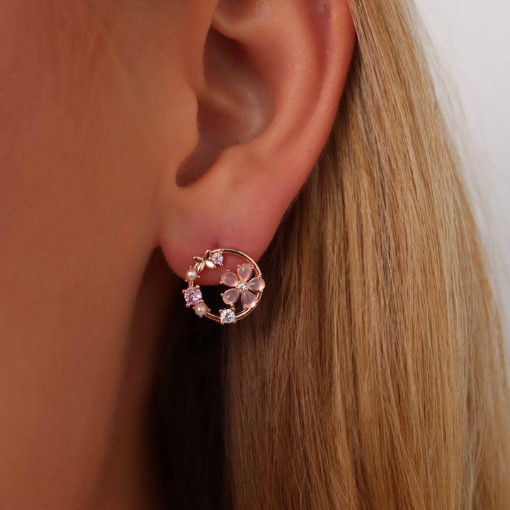 Pink Peach Blossom Ohrringe