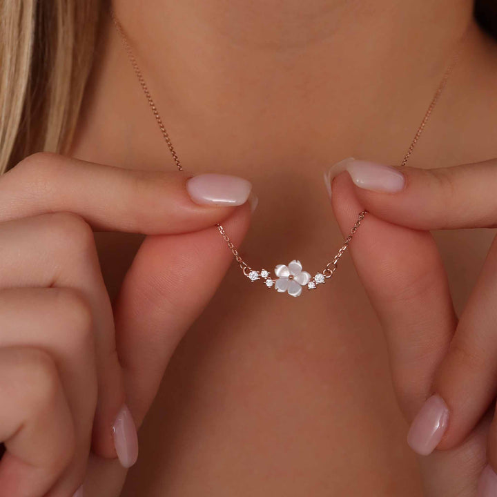 Sparkle Blumen Kette, S925