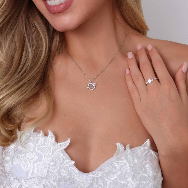 Buchstaben Kette Letter Silber, S925