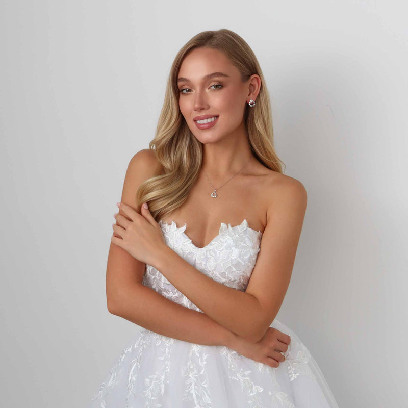 Frühlingsblumen Set Silber S925