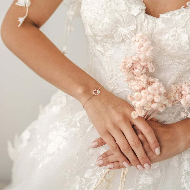 Weißes Frühlingsblumen Set Rosegold