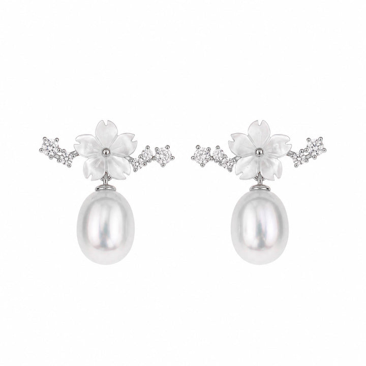 Sparkle Perlen Ohrringe Silber