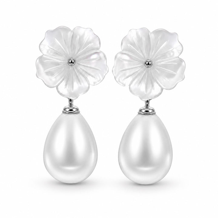 Pearl Drop Ohrringe Silber