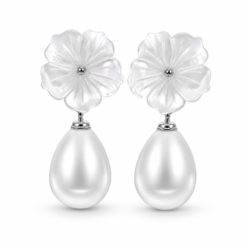 Pearl Drop Ohrringe Silber