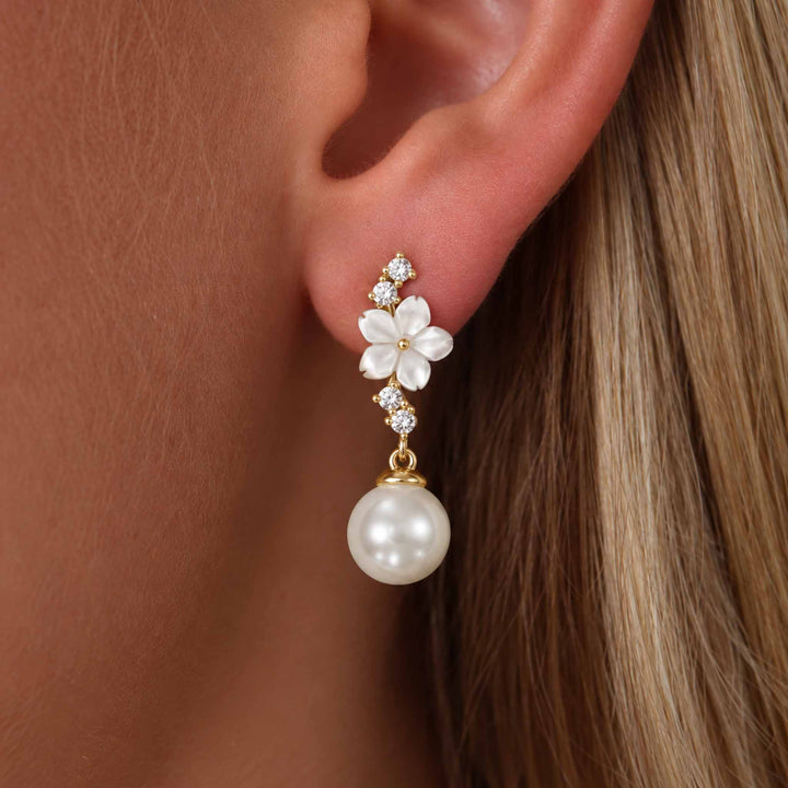 Cascade Pearl Ohrringe Golden