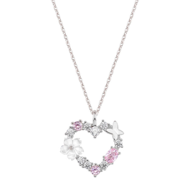 Sparkling Heart Kette Silber