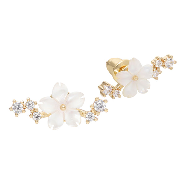 Sparkle Blumen Ohrringe Golden