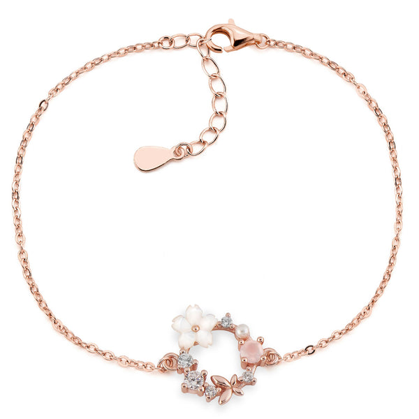 Armband Weiße Frühlingsblumen