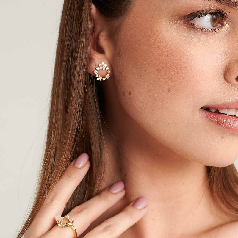 Flower Earrings Gold